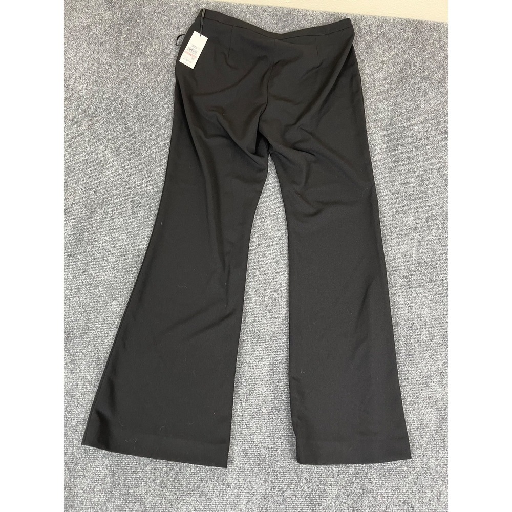 NWT Calvin Klein Pants Women's Black Flare Leg Gold Tone Sailor Button Size 10 - Picture 3 of 13